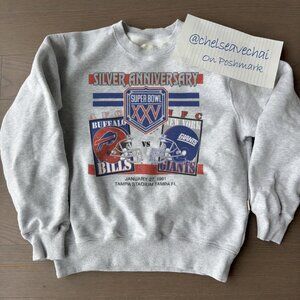 Vintage 1991 Super Bowl XXV Buffalo Bills Vs New York Giants Football Sweatshirt